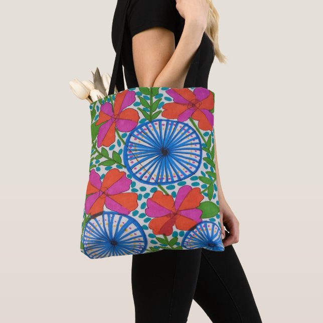 Sac fourre-tout Motif tropical (De près)