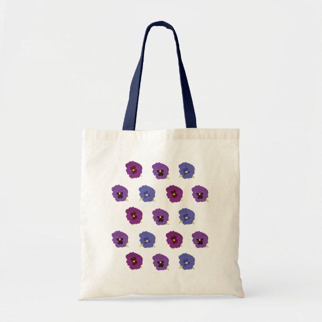 Sac fourre-tout Motif violet (Devant)