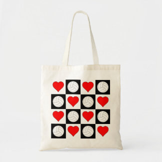 Sac fourre-tout Motif Volleyballs et Heart Checker
