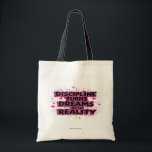 Sac fourre-tout motivationnel - La discipline tran<br><div class="desc">Élevez votre routine quotidienne avec notre sac fourre-tout de motivation avec l'expression inspirante "La discipline transforme les rêves en réalité". Fabriquée en tissu durable, cette fourre-tout est parfaite pour transporter des livres, des épiceries ou des articles de gymnastique essentiels tout en vous gardant motivé sur le déplacement. Que vous soyez...</div>