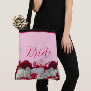 Sac fourre-tout multi-imprimé de fleurs de pivoine