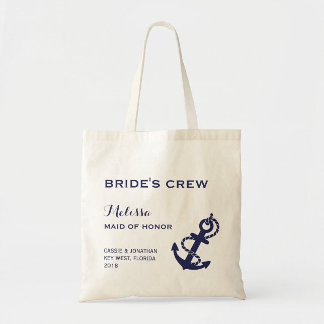 Sac fourre-tout nautique à mariage d'Ancre (Devant)