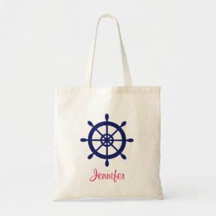 Sac fourre-tout nautique bleu personnalisé à rou