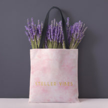 Sac fourre-tout Nebula rose céleste du texte perso