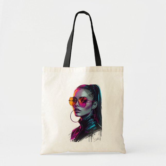 Sac fourre-tout Neon Diva – Conception d'art de ru (Devant)