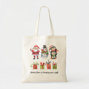 Sac fourre-tout Noël Père Noël, bonhomme de neig