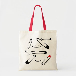 Sac fourre-tout noir à art de goupille de sécuri