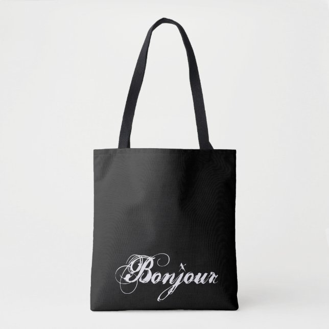 Sac fourre-tout noir à Bonjour (Devant)