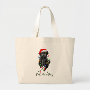 Sac fourre - tout noir à carlin de Bah HumPug