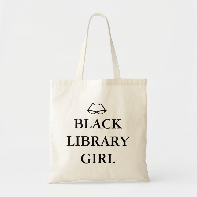Sac fourre-tout noir à fille de bibliothèque (Devant)