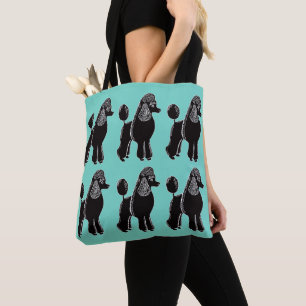 Sac fourre-tout noir à Teal de turquoise de