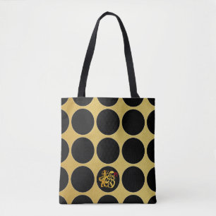 Sac fourre-tout noir aux points G de Papercut de