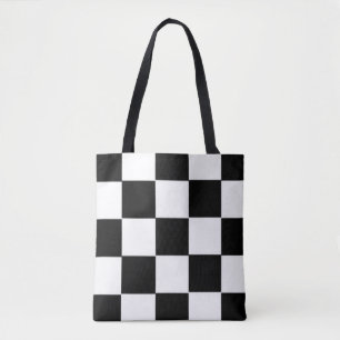 Sac fourre-tout noir et blanc grand tableau