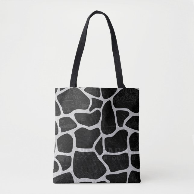 Sac fourre-tout noir et gris (Devant)