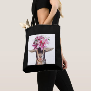 Sac fourre-tout (noir) - Lily et Posey les chèvre