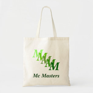 Sac fourre-tout - Nom vert et initiales