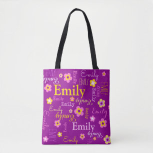 Sac fourre-tout nommé fait sur commande à Emily 