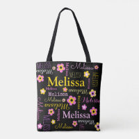 Sac fourre-tout nommé fait sur commande à MELiSSA
