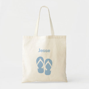 Sac fourre-tout nommé fait sur commande bleu à été