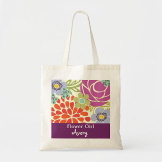 Sac fourre-tout nuptiale personnalisé floral