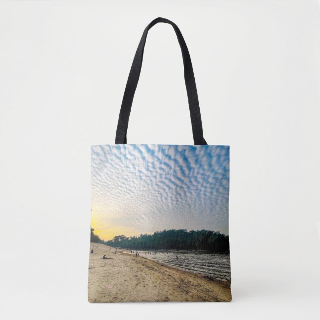 Sac fourre-tout Ocean Breeze - Ciel bleu et vague  (Devant)