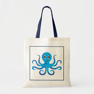 Sac fourre-tout octopique bleu