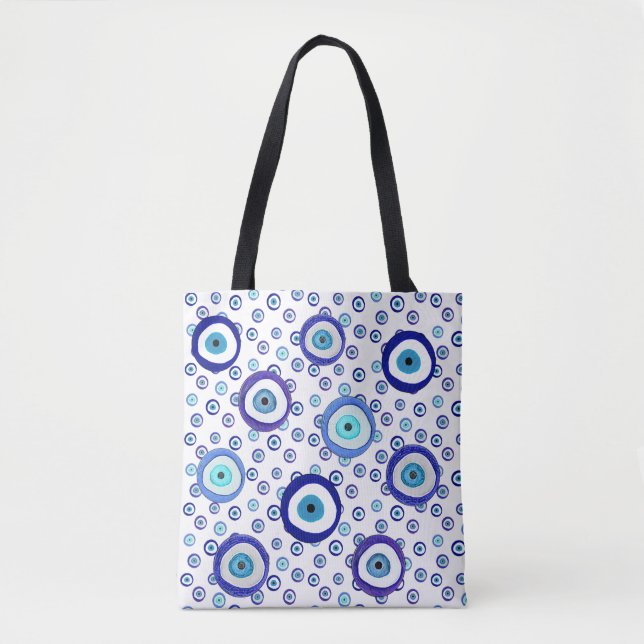 Sac fourre - tout oculaire mal, motif grec, couleu (Devant)
