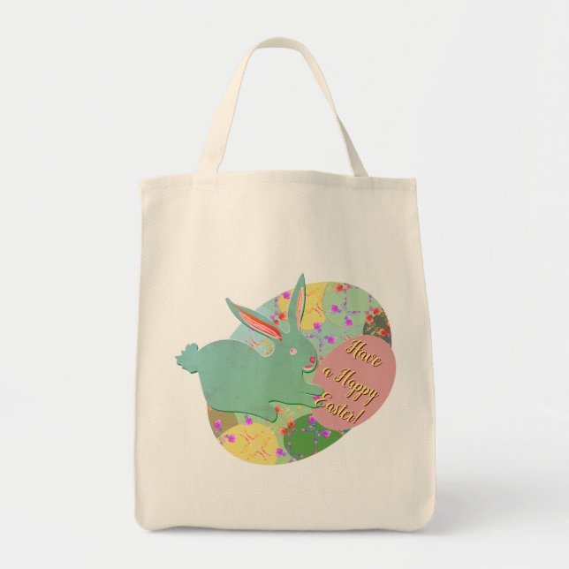 Sac fourre-tout œufs de lapin de Pâques (Devant)