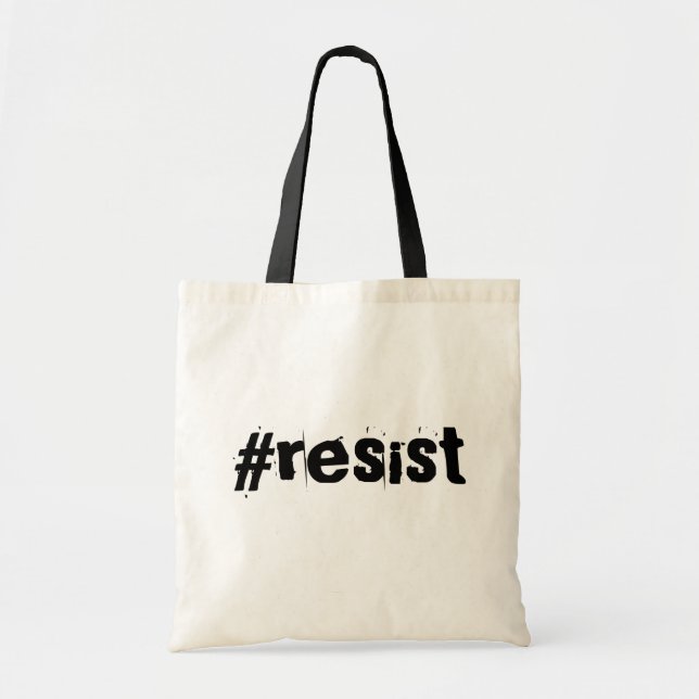 Sac fourre-tout officiel à #RESIST (naturel) (Devant)