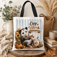 Sac fourre-tout Opossum & Vibes Cosy et Caféiné |