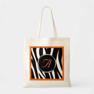 Sac fourre-tout orange à monogramme d'impression