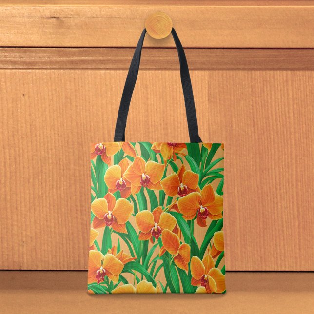 Sac fourre-tout Orchidées Orange (Créateur téléchargé)