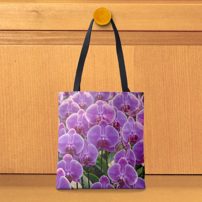 Sac fourre-tout Orchidées Violettes (Tote bag with purple orchids)