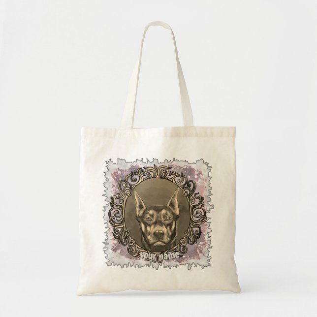 Sac fourre-tout Orné Doberman (Devant)