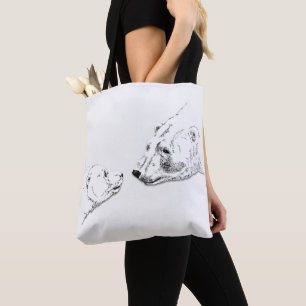Sac fourre-tout ours polaire et ourson Sac de cour