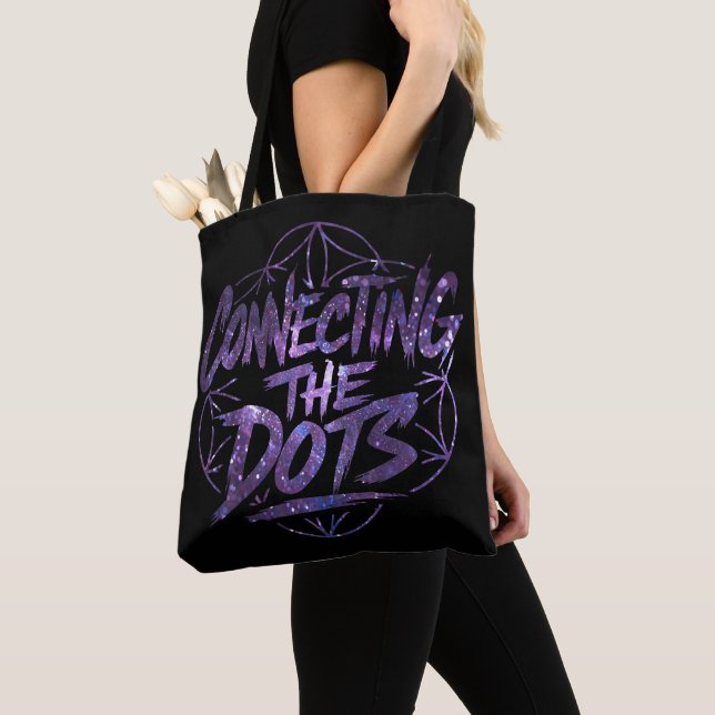 Sac fourre-tout pailleté Connecting The Dots (De près)