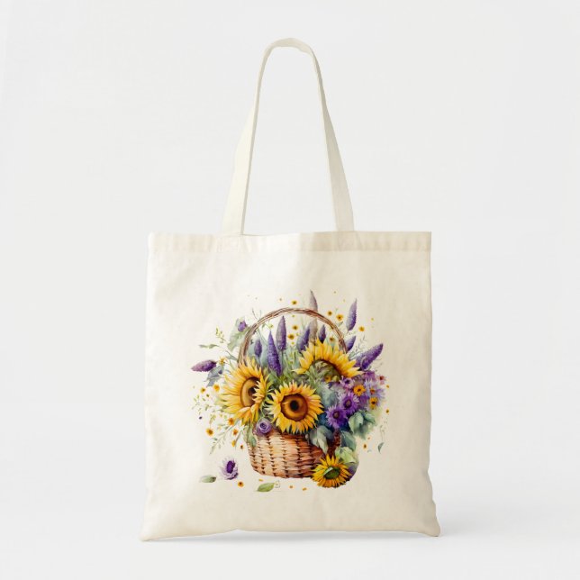 Sac fourre-tout panier tournesol (Devant)