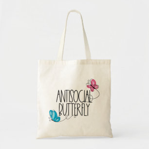 Sac fourre-tout papillon asocial drôle