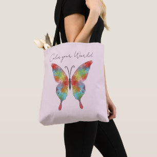 Sac fourre-tout papillon Color Splash