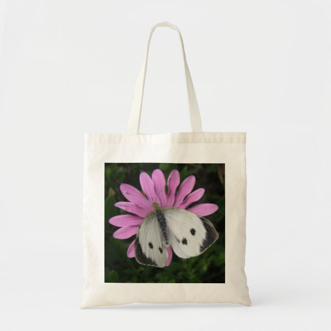 Sac fourre-tout papillon et rose (Devant)