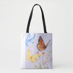 Sac fourre-tout Papillon et Vibes florales