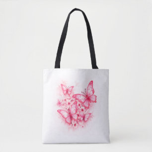 Sac fourre-tout papillon rose élégant et spacieux