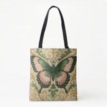 Sac fourre-tout Papillon Rose & Vert