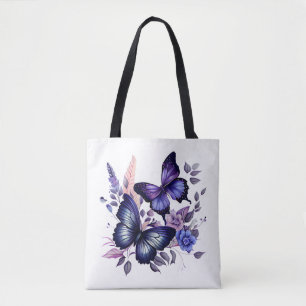 Sac fourre-tout papillon violet élégant et spacieu