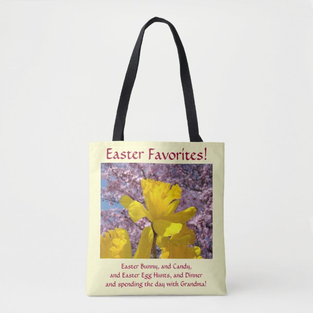 Sac fourre-tout Pâques préférés Fleurs de jonquill (Devant)