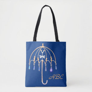Sac fourre-tout - Parapluie de fil et Initiales en