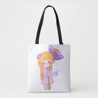 Sac fourre-tout parapluie de fille chibi mignonne