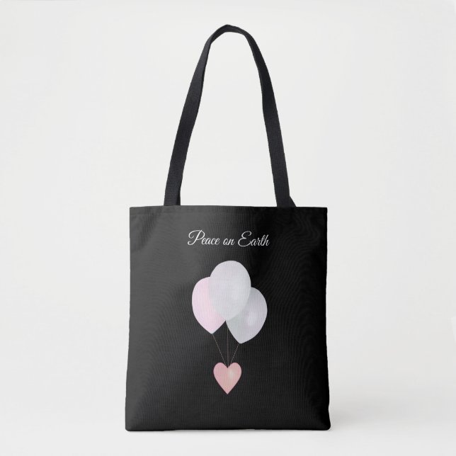 Sac fourre-tout Peace White Balloons (Devant)