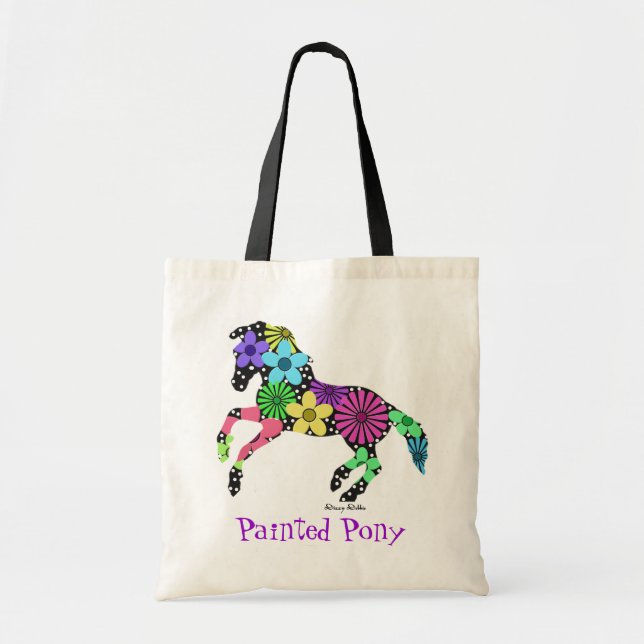 Sac fourre-tout peint à poney (Devant)