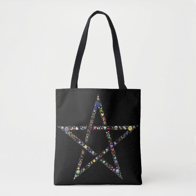 sac fourre-tout pentagramme wicca (Devant)